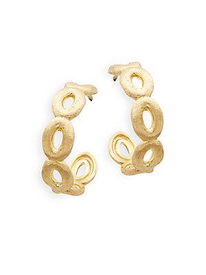 Marco Bicego Siviglia Yellow Gold Hoop Earrings- 0.78in