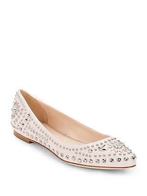 Versace Studded Leather Flats