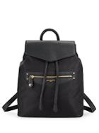 Karl Lagerfeld Leather-trimmed Nylon Drawstring Backpack