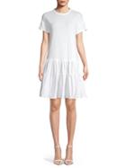Caara Tiered Cotton A-line Dress