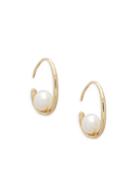 Belpearl 14k Yellow Gold & 7.5mm Akoya Pearl Drop Earrings