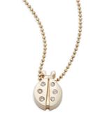 Alex Woo Little Luck Diamond & 14k Yellow Gold Ladybug Pendant Necklace