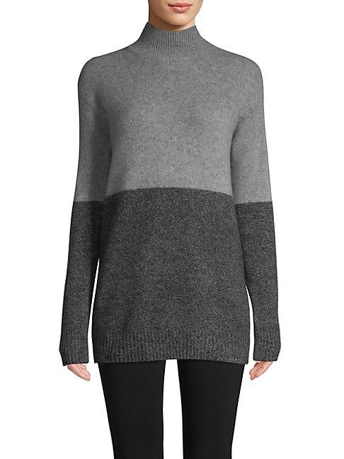 Cashmere Saks Fifth Avenue Colorblock Cashmere Sweater