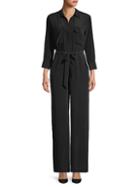 L'agence Belted Silk Jumpsuit