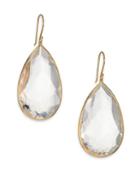 Ippolita Rock Candy Clear Quartz & 18k Yellow Gold Large Pear Drop Earrings