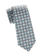 Kiton Textured Floral Silk & Linen Tie