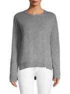 Cashmere Saks Fifth Avenue Contrast Trim Cashmere Sweater