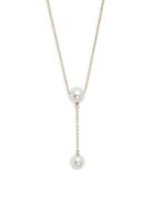 Effy 8mm-9mm Fresh Water Pearl & 14k Yellow Gold Pendant Necklace