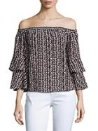 Romeo & Juliet Couture Off-the-shoulder Bell-sleeve Blouse