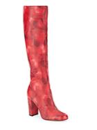 Valentino Printed Leather Knee-high Boots