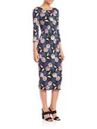 Suno Backless Floral-print Dress