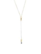 Mhart 18k Yellow Gold & Labradorite Lariat Necklace