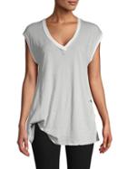 Grey State V-neck Cotton Top