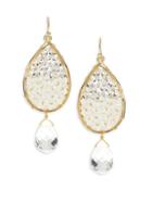 Panacea Crystal & Beads Teardrop Earrings