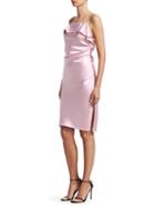 Helmut Lang Draped Satin Sheath Dress