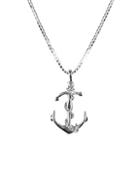 Jean Claude Dell Arte Sterling Silver Good Luck Anchor Pendant Necklace
