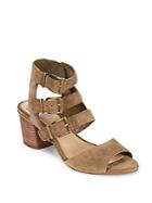 Vince Camuto Geriann Leather Midheel Sandals