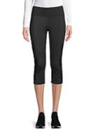 Marc New York By Andrew Marc Performance Mixed-media Cropped Leggings