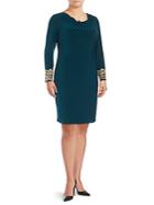 Marina Lace-embroidered Cowlneck Dress