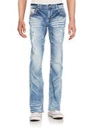 Affliction Cooper Distressed Straight-leg Jeans