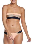 Pilyq Sandstone Colorblock Bandeau Bikini Top
