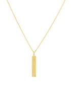 Saks Fifth Avenue 14k Yellow Gold & Diamond Vertical Bar Pendant Curb Chain Necklace