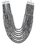 Saks Fifth Avenue Layered And Faceted Bead Statement Necklace