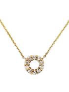 Effy Diamond And 14k Yellow Gold Halo Pendant Necklace
