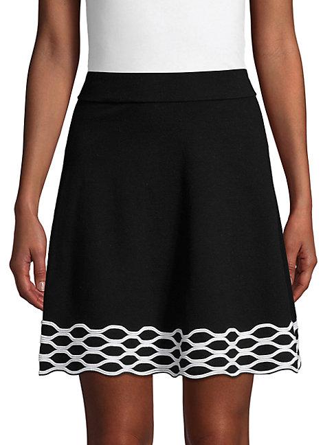 Saks Fifth Avenue High-waist Cotton-blend Mini Skirt