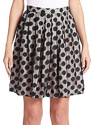 Boutique Moschino Polka Dot Pleated Skirt
