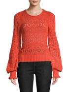 See By Chlo Fair Isle Cutout Cotton Sweater