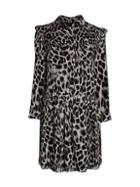Burberry Leopard-print Silk Dress