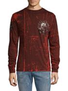 Affliction Printed Long-sleeve Cotton Blend Tee