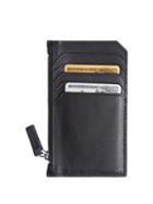 Royce Zip Leather Credit Card Wallet