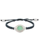 Armenta Diamond & Chrysoprase Braided Cord Bracelet