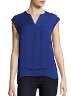 Laundry By Shelli Segal Faux Double Layer Top