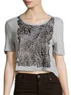 Calvin Klein Jeans Short Sleeve Roundneck Cropped Top
