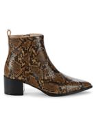 Saks Fifth Avenue Emerson Snakeskin-embossed Leather Booties