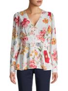 Lumie Flared Floral Top
