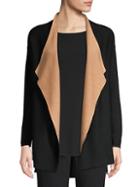 Eileen Fisher Contrast Cascading-front Cardigan