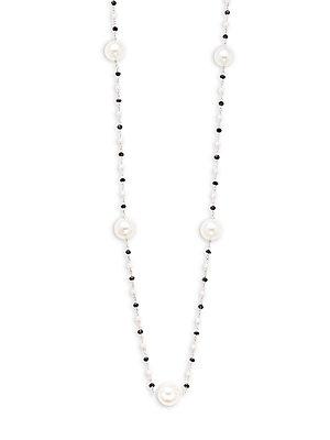 Tara + Sons White Pearl Single Strand Necklace