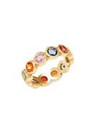 Temple St. Clair Mixed Sapphires & 18k Gold Eternity Ring