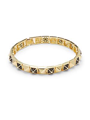 Noir Cubic Zirconia & 18k Gold-plated Bracelet