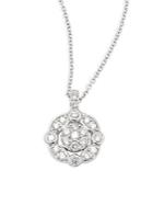 Effy White Diamond & 14k White Gold Pendant Necklace