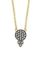 Freida Rothman Black Rhodium & Sterling Silver Bindi Pendant Necklace