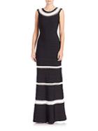 Herve Leger Braided-inset Bandage Gown