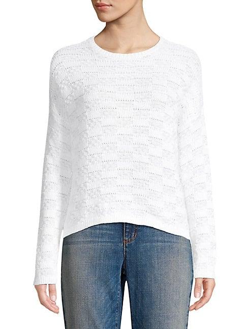 Eileen Fisher Linen Check Sweater
