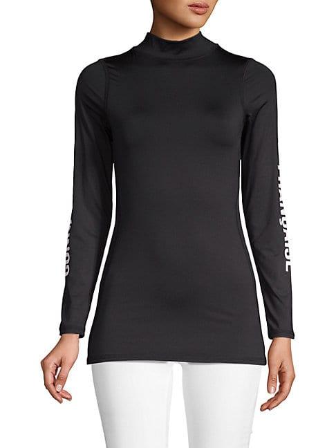 French Connection Mockneck Stretch Top