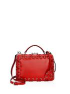 Mark Cross Grace Small Lace-up Leather Box Shoulder Bag