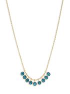 Saks Fifth Avenue 14k Yellow Gold & Blue Topaz Statement Necklace